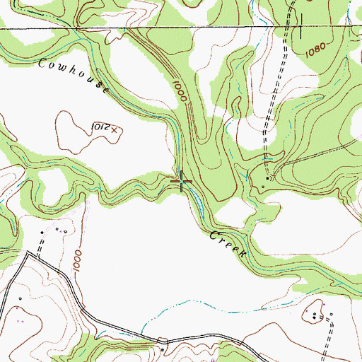 Topographic Map of Langford Branch, TX