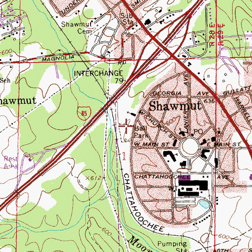 Topographic Map of Tater Miller Field, AL