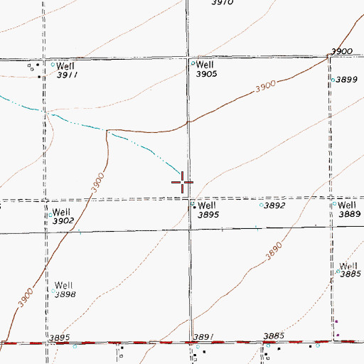 Topographic Map of Lariat Draw, TX