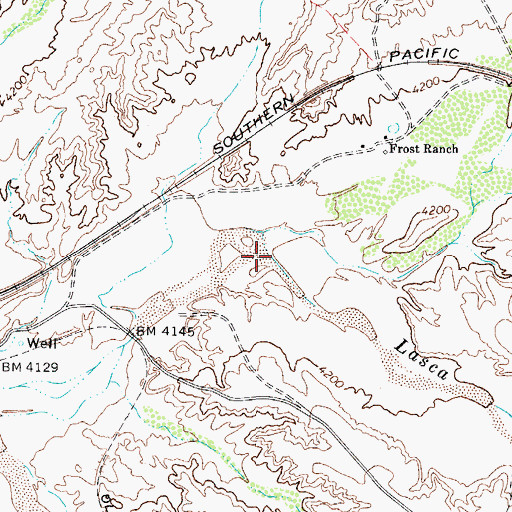 Topographic Map of Lasca Branch, TX