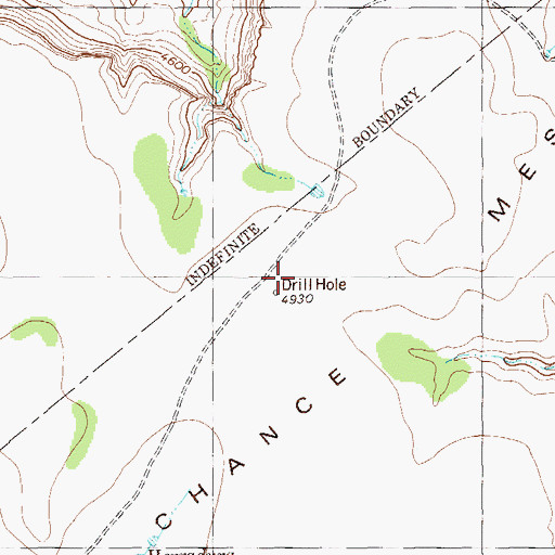 Topographic Map of Last Chance Mesa, TX