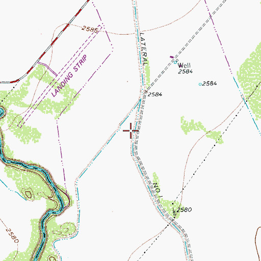 Topographic Map of Lateral Number One, TX