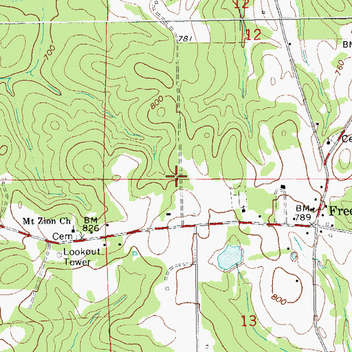 Topographic Map of Thlakalchka Cholockominne (historical), AL