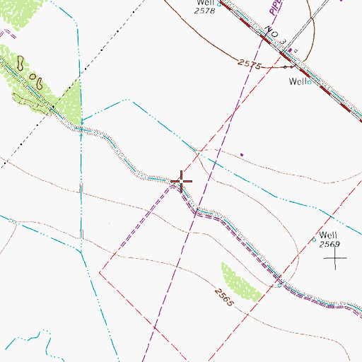 Topographic Map of Lateral Number Two, TX