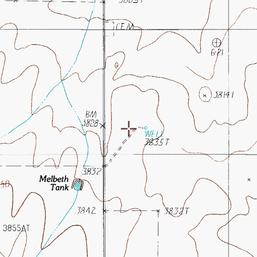 Topographic Map of Laughlin Windmill, TX