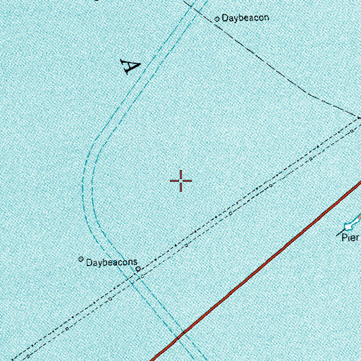 Topographic Map of Lavaca Bay, TX
