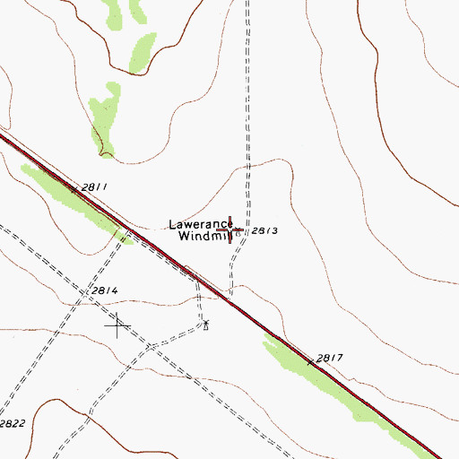 Topographic Map of Lawerance Windmill, TX