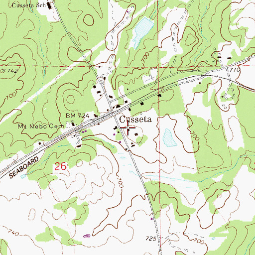 Topographic Map of True Faith Church, AL