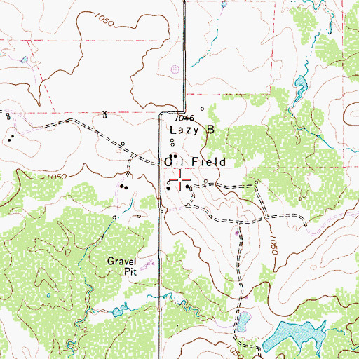 Topographic Map of Lazy B Oil Field, TX