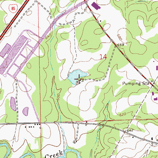 Topographic Map of Valley Haven School, AL