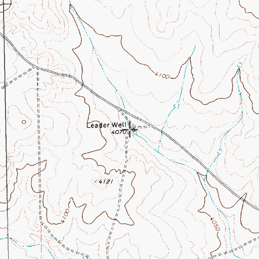 Topographic Map of Leader Well, TX