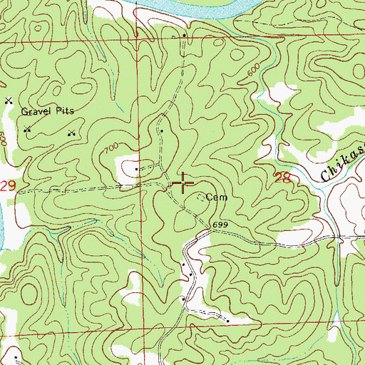 Topographic Map of Wait Ferry (historical), AL
