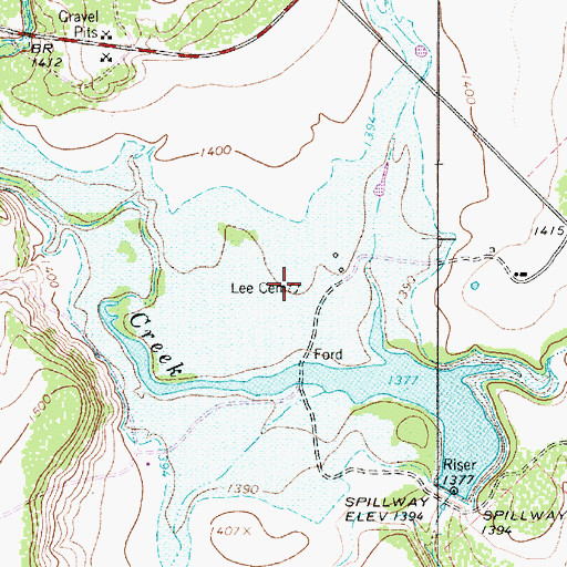 Topographic Map of Brooks Lee Cemetery, TX