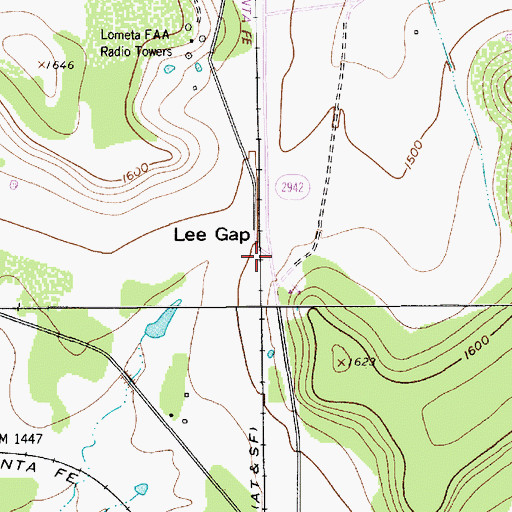 Topographic Map of Lee Gap, TX