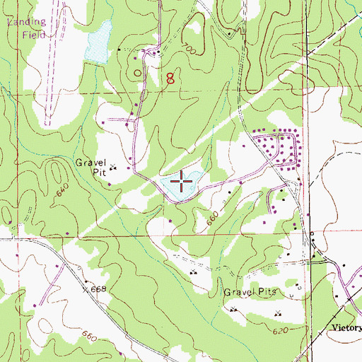 Topographic Map of Watson Lake, AL