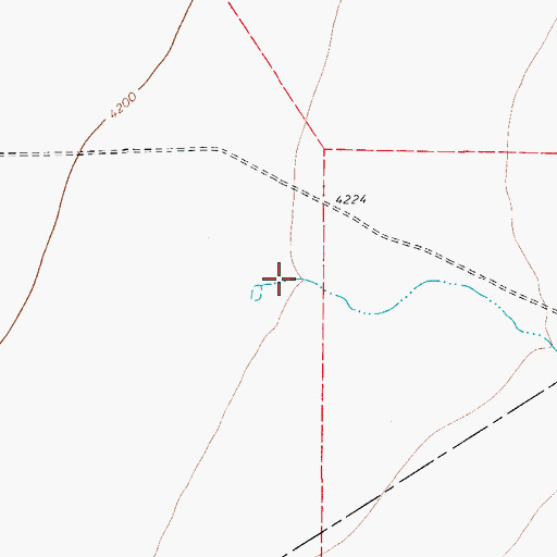 Topographic Map of Left Hand Draw, TX