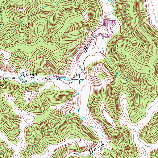 Topographic Map of Left Hand Horse Creek, TX