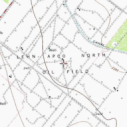 Topographic Map of Lehn-Apco North Oil Field, TX