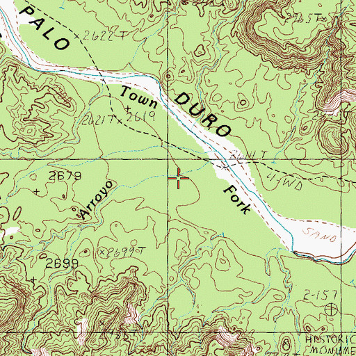 Topographic Map of Leigh Arroyo, TX