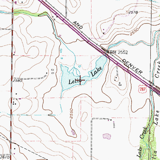 Topographic Map of Lelia Lake, TX