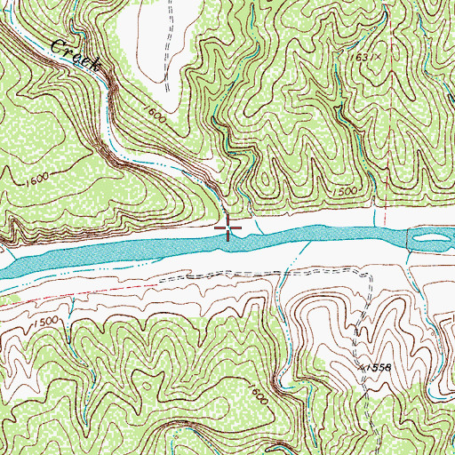 Topographic Map of Leon Creek, TX