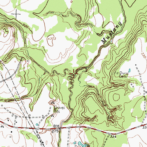Topographic Map of Leona Branch, TX