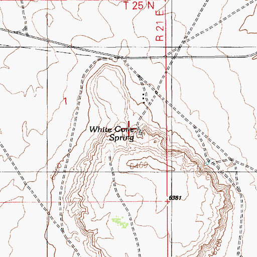 Topographic Map of White Cone Spring, AZ