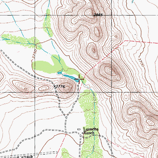 Topographic Map of Leoncita Spring, TX