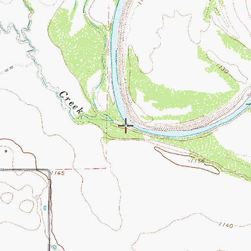 Topographic Map of Leopard Creek, TX