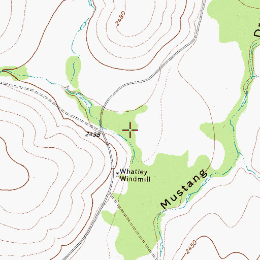 Topographic Map of Lewis Draw, TX