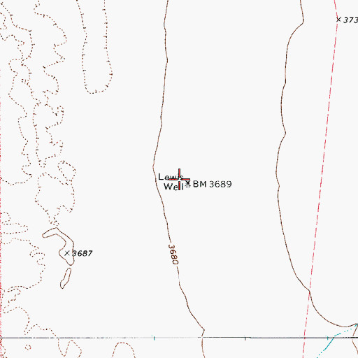 Topographic Map of Lewis Well, TX