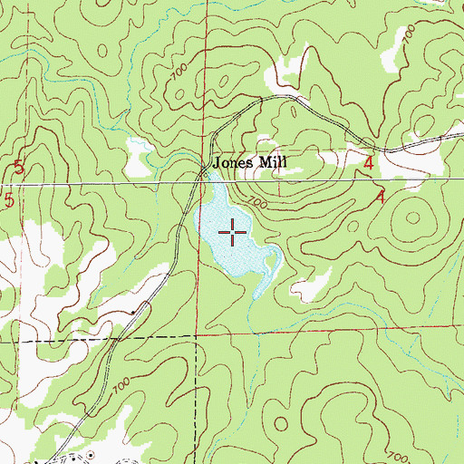 Topographic Map of Stephens Mill Pond, AL