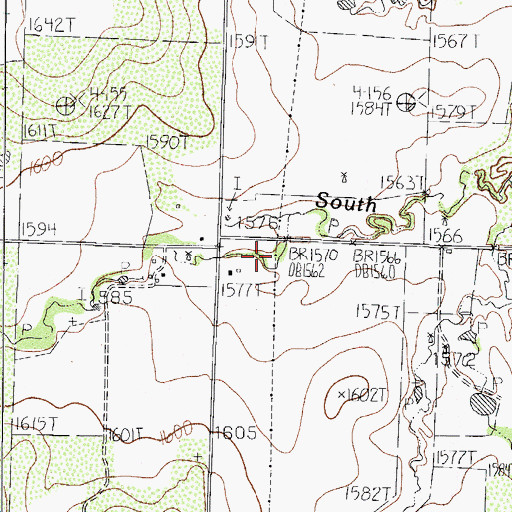 Topographic Map of Liberty Community Hall, TX