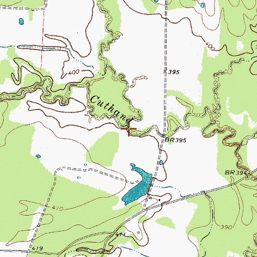 Topographic Map of Liberty Creek, TX