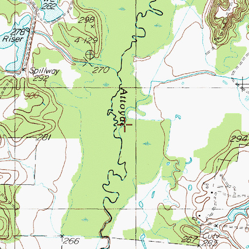 Topographic Map of Lick Creek, TX
