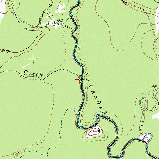 Topographic Map of Lick Creek, TX