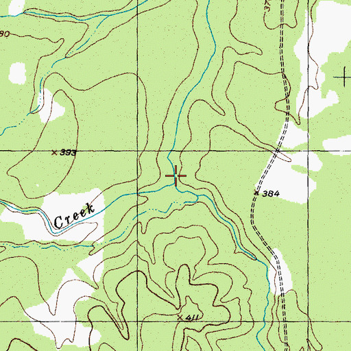 Topographic Map of Lick Creek, TX
