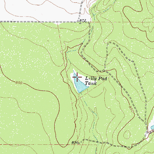 Topographic Map of Lilly Pad Tank, TX