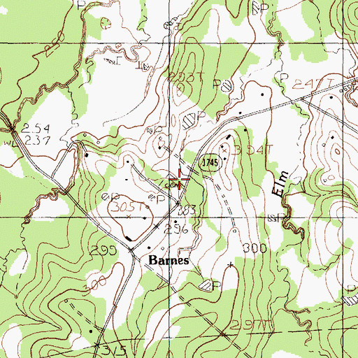 Topographic Map of Lily Island Cemetery, TX