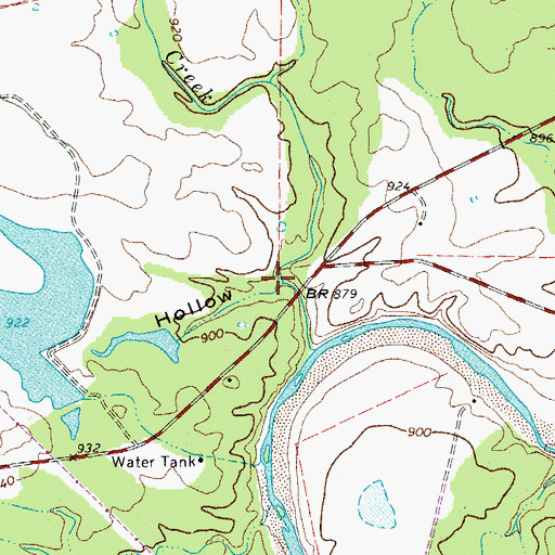 Topographic Map of Lime Hollow, TX