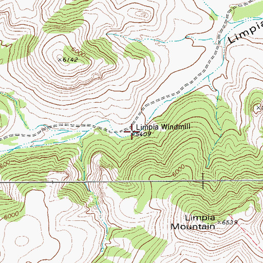 Topographic Map of Limpia Windmill, TX
