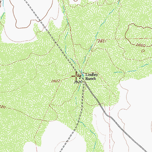 Topographic Map of Lindley Ranch, TX