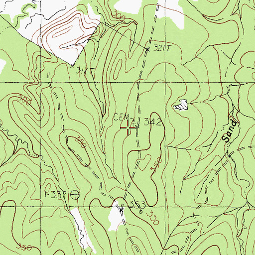 Topographic Map of Holton - Lindsey Cemetery, TX