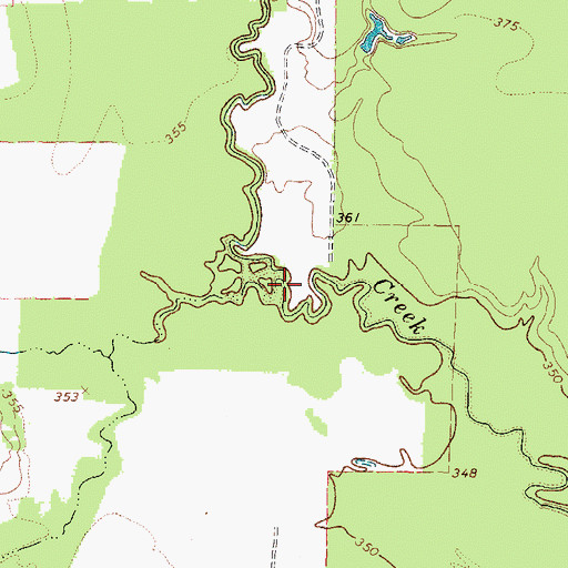 Topographic Map of Line Branch, TX