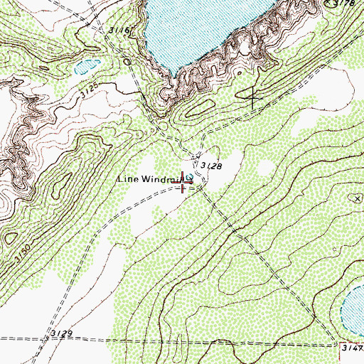 Topographic Map of Line Windmill, TX