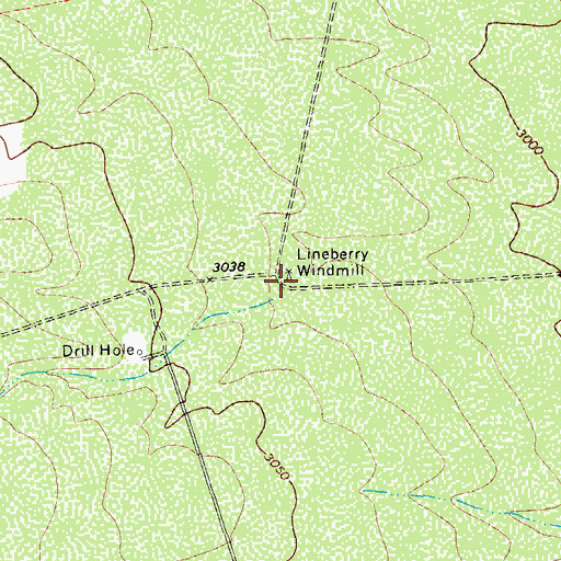 Topographic Map of Lineberry Windmill, TX