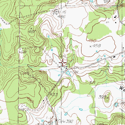 Topographic Map of Linn Flat Cemetery, TX