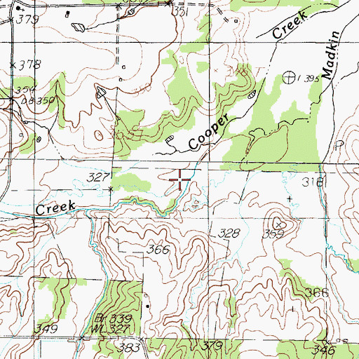 Topographic Map of Linthicum Creek, TX
