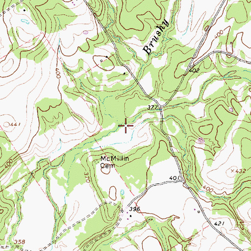 Topographic Map of Little Brushy Creek, TX