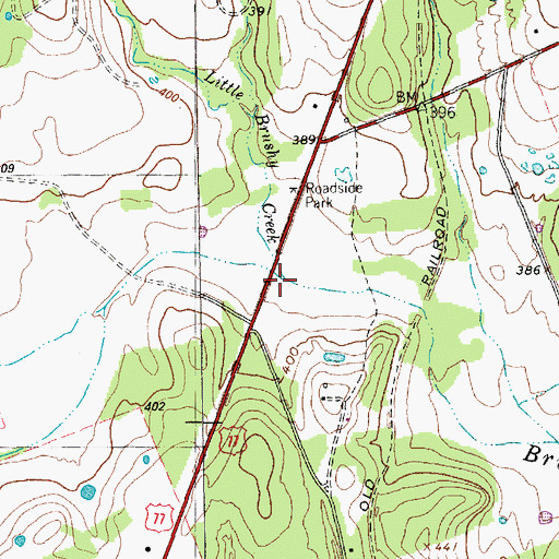 Topographic Map of Little Brushy Creek, TX